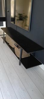 Tv meubel zwart, Ophalen, Gebruikt, Minder dan 100 cm, Metaal