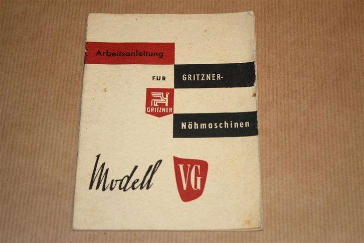 Oude handleiding Gritzner naaimachine - circa 1950, Antiek en Kunst, Antiek | Naaimachines, Ophalen of Verzenden