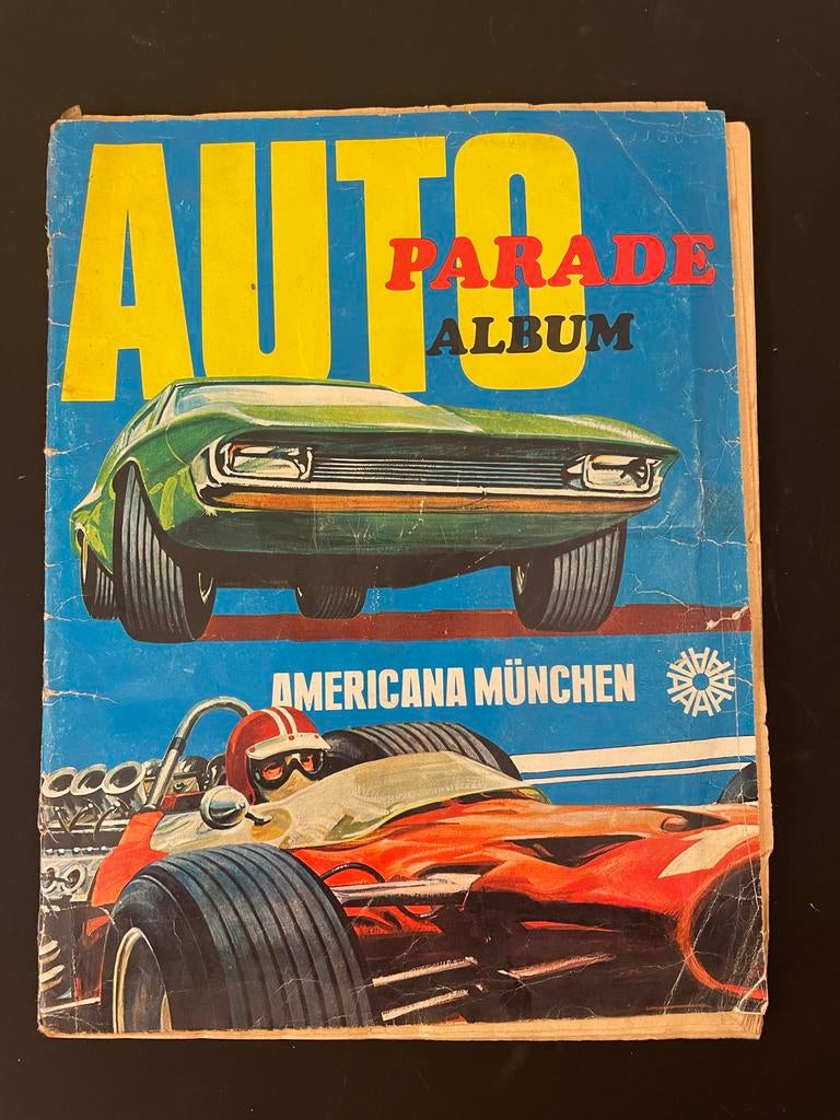 DOOS 4 - Sticker Album AUTO 1971 Ferrari F1 Rally, Ophalen of Verzenden, Gebruikt, Auto's