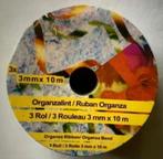 Zwart lint; organzalint, organza ribbon, band; 3 mm breed, Ophalen of Verzenden, Zo goed als nieuw, Lint, Band of Elastiek