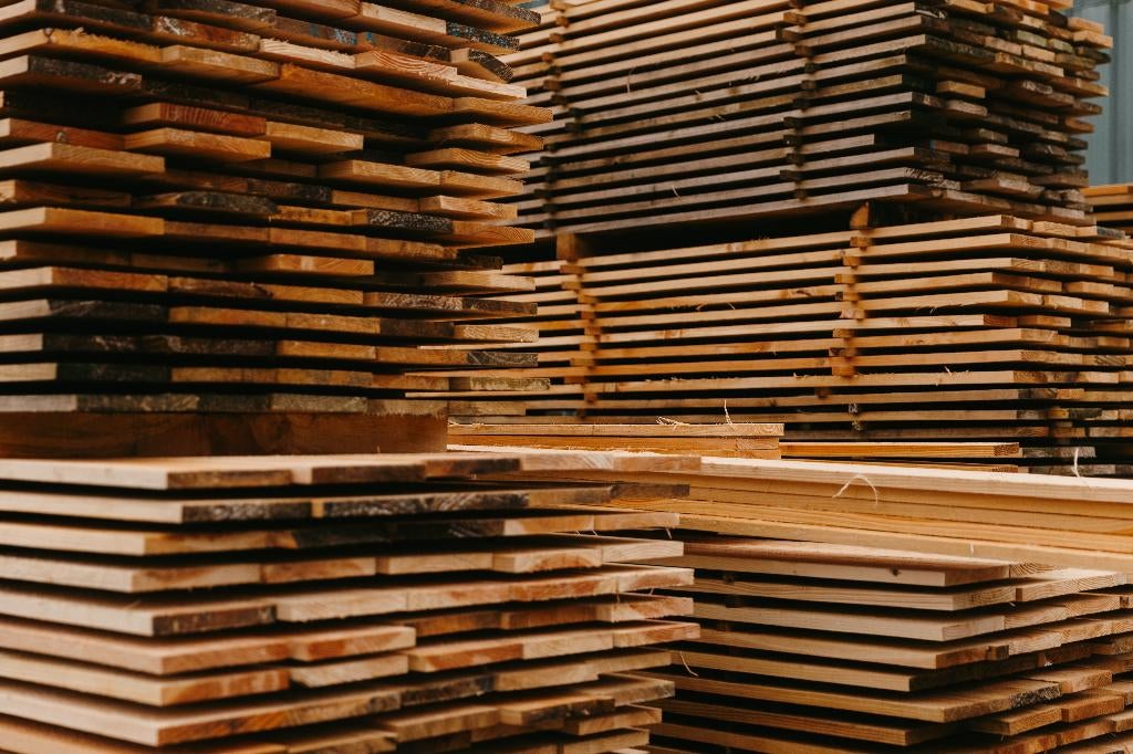 Douglas en eiken hout, Ophalen, Nieuw, 250 cm of meer, Balken