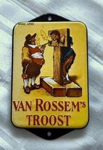 Emaille Reclamebord / Deurpostje Van Rossem ’s Troost., Verzenden, Zo goed als nieuw, Reclamebord