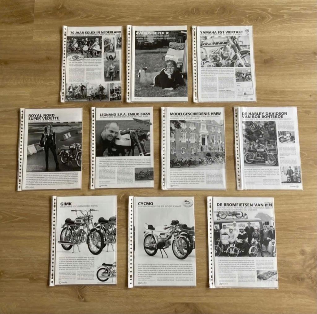 Unieke Map met veel documentatie diverse brommers set 3, Verzenden, Zo goed als nieuw