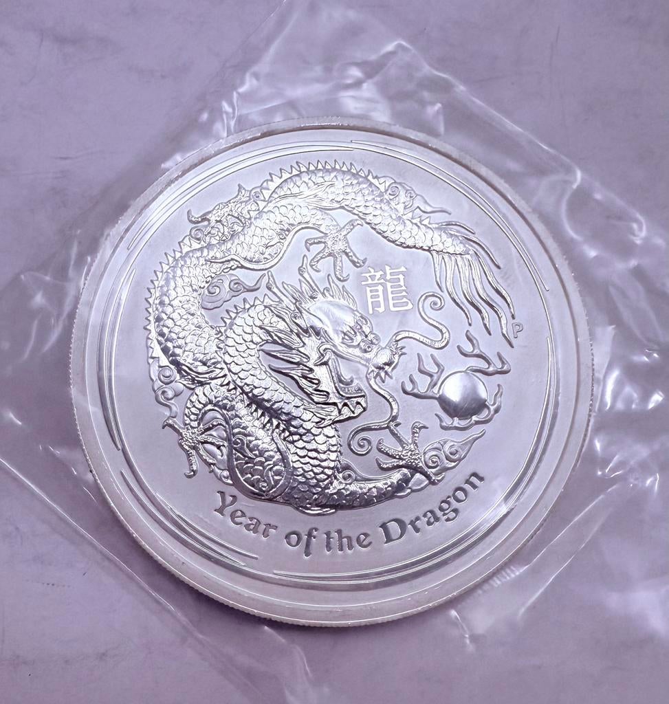 5oz zilver 2012 Lunar / Dragon 999 zilver, Ophalen of Verzenden, Zilver