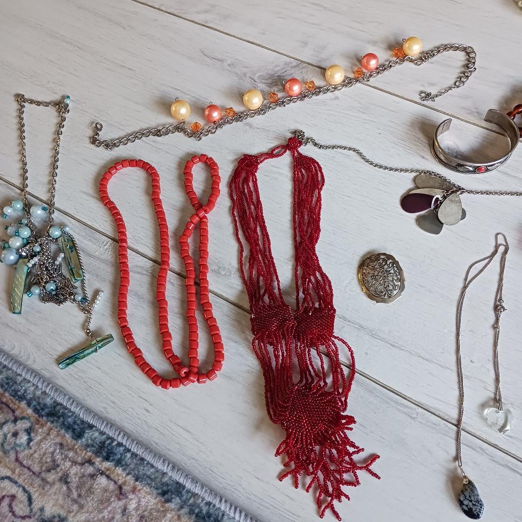 Vintage sieraden, Ophalen, Zilver, Ketting, Verguld