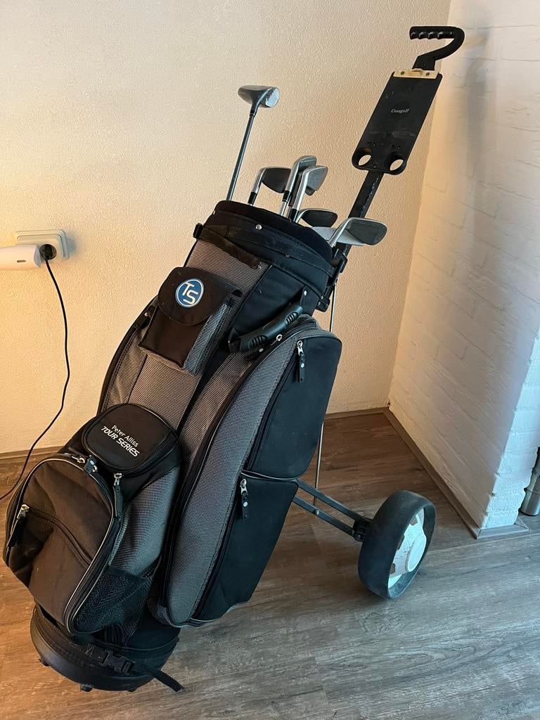 Heren Golfset met cartbag en trolley, Sport en Fitness, Golf, Ophalen, Zo goed als nieuw, Set, Overige merken