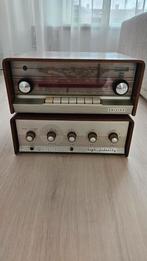 Set vintage Philips AG9013 A5X83A en 22RH466 op stands, Ophalen of Verzenden, Versterker