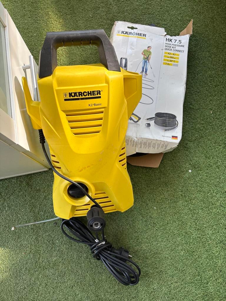 Kärcher K2 Basic Hogedrukreiniger met HK 7.5 slang, Ophalen of Verzenden, Gebruikt, Elektrisch