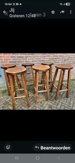 Barkrukken/staantafel, 2 krukken, Ophalen of Verzenden, Hout, 60 tot 90 cm