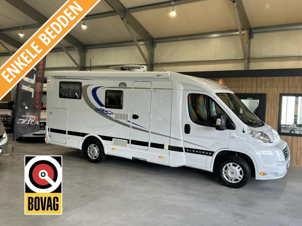 Dethleffs GLOBEBUS T4 Enkele Bedden Org. NL NAP Fiat 130PK, Caravans en Kamperen, Campers, Bedrijf, tot en met 3, Half-integraal
