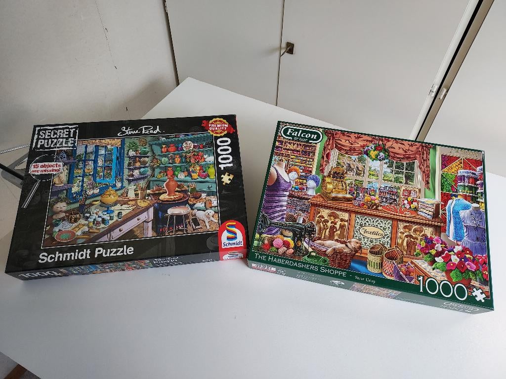 Te koop: Secret Puzzel en Falcon puzzel 1000 stukjes, Ophalen, 500 t/m 1500 stukjes, Gebruikt, Legpuzzel