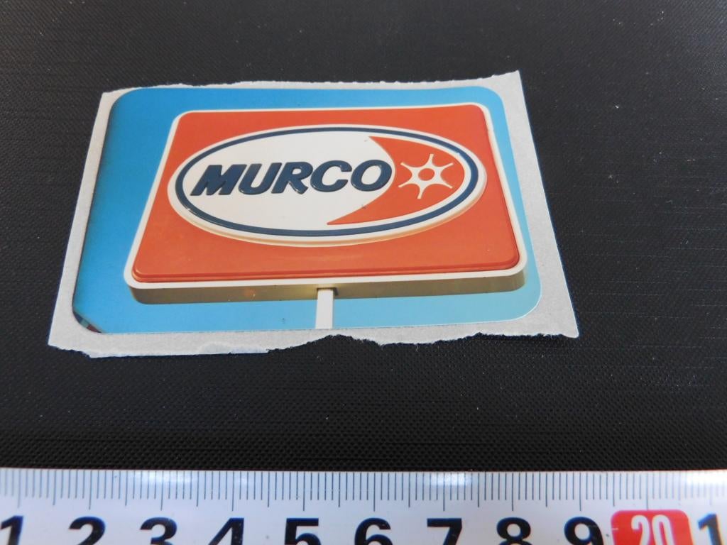 sticker GB benzine logo uithangbord MURCO, Ophalen, Zo goed als nieuw