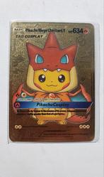 Pikachu Mega Charizard Orange Poncho Pokemon metal card, Hobby en Vrije tijd, Verzamelkaartspellen | Pokémon, Ophalen of Verzenden