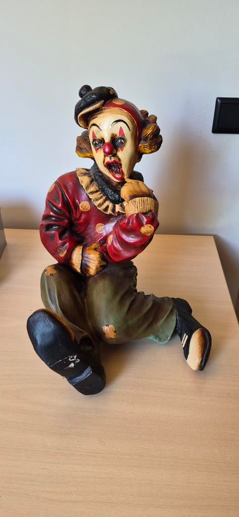 Decoratieve Clown Beeldje - Vintage Stijl, Ophalen of Verzenden, Gebruikt, Mens