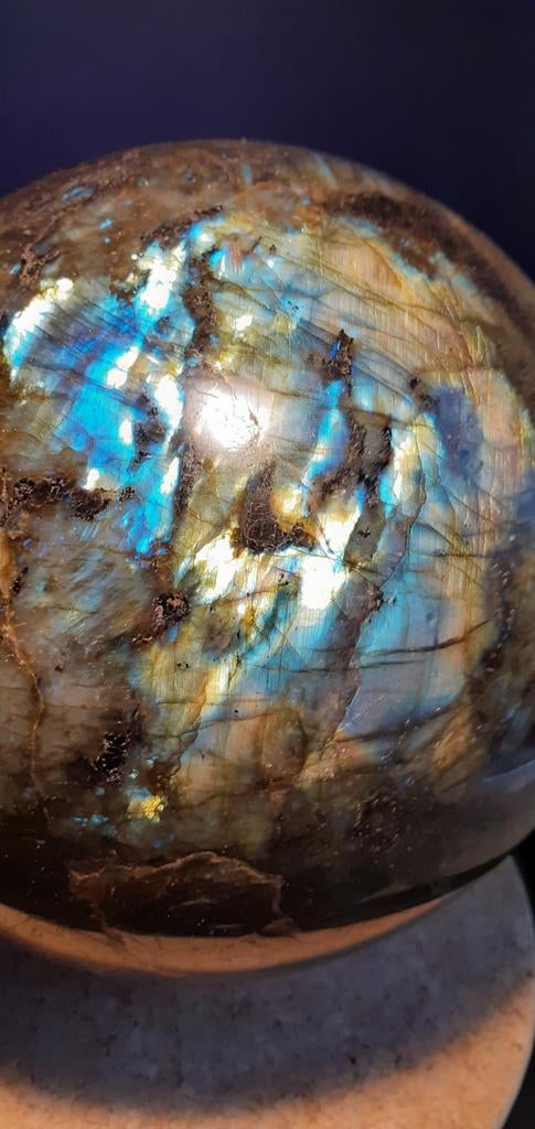 Labradoriet  Bol van 9 Kilo/, Verzamelen, Mineralen en Fossielen, Ophalen of Verzenden