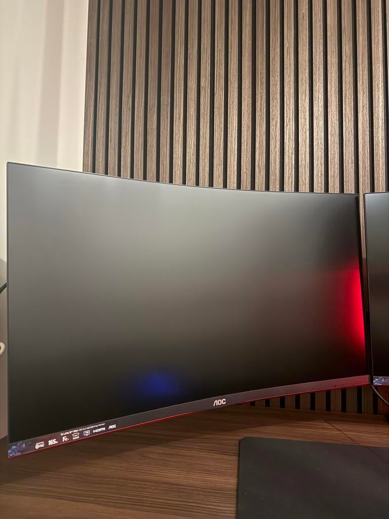 2x AOC 32 inch Curved Gaming Monitoren 165Hz QHD, Computers en Software, Monitoren, Curved, VA, Zo goed als nieuw, 1 tot 2 ms