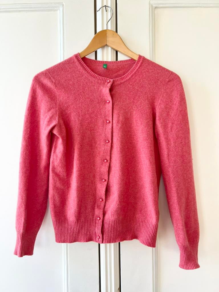 Benetton vestje koraal 70% wol/10% agora, maat S, P, P, P, Ophalen of Verzenden