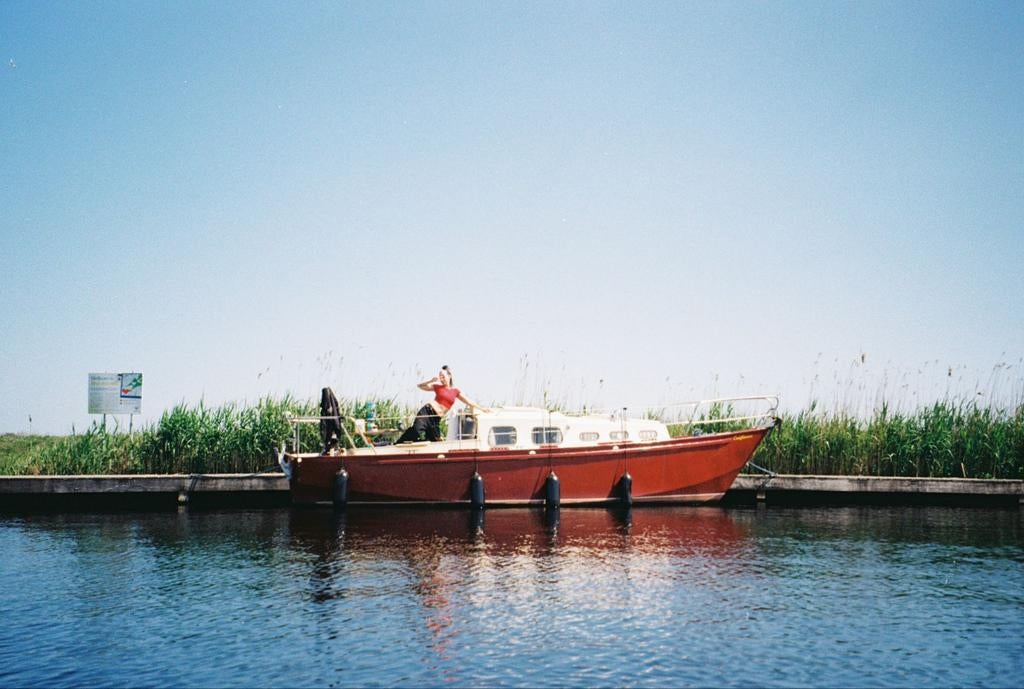 Stalen Diesel Jacht met Canadese Kano., Watersport en Boten, Motorboten en Motorjachten, Ophalen, Gebruikt, Staal, Binnenboordmotor