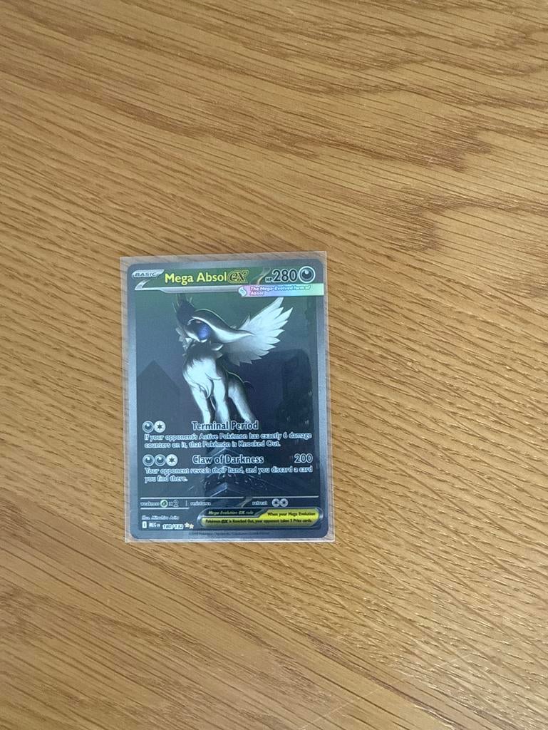 Pokémon Mega Absol EX kaart, Ophalen of Verzenden, Gebruikt, Losse kaart, Foil