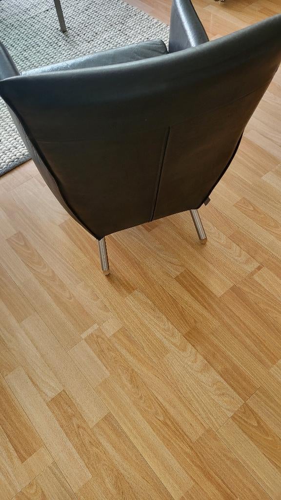 2 Label  Van de Berg fauteuils Cheo, Huis en Inrichting, Minder dan 75 cm, Leer, Zo goed als nieuw, 50 tot 75 cm