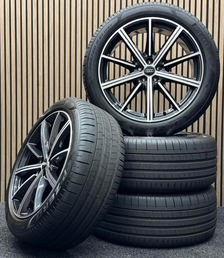 ZGAN! Originele 21 inch Audi Sport Q7 SQ7 5x112 ET31 Pirelli, Auto-onderdelen, Banden en Velgen, Ophalen, 285 mm, ., Banden en Velgen