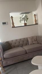 Beige banken (3-zits) te koop!, Ophalen, Gebruikt, Stof