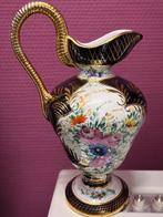 Antieke H. Bequet Quaregnon Sierkan met Bloemmotief, Ophalen of Verzenden