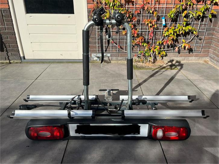 Twinny Load E-base fietsendrager - kantelbaar + slot, Auto diversen, Fietsendragers, Zo goed als nieuw, Trekhaakdrager, 2 fietsen