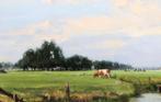 Jan Holtrop 1917 1995 Koeien in de weide, Antiek en Kunst, Kunst | Schilderijen | Klassiek, Ophalen of Verzenden