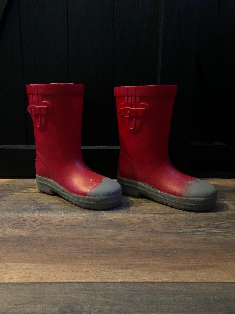 Plantenbakken / bloempotten | regenlaarzen | rood, Overige materialen, Gebruikt, Ophalen of Verzenden, Balkon