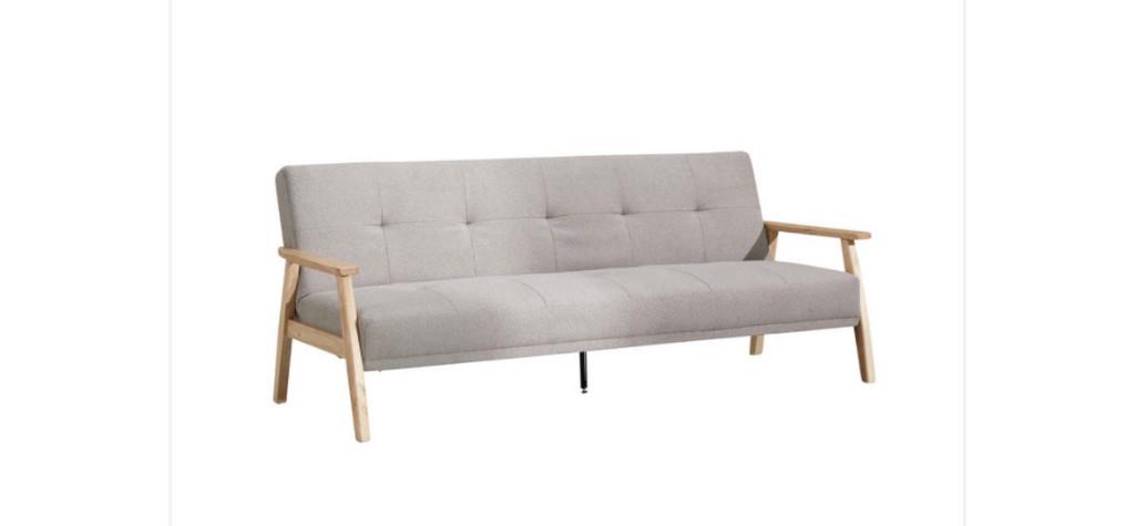 Slaapbank NOUS Living, Ophalen, Zo goed als nieuw, Twijfelaar, Grijs