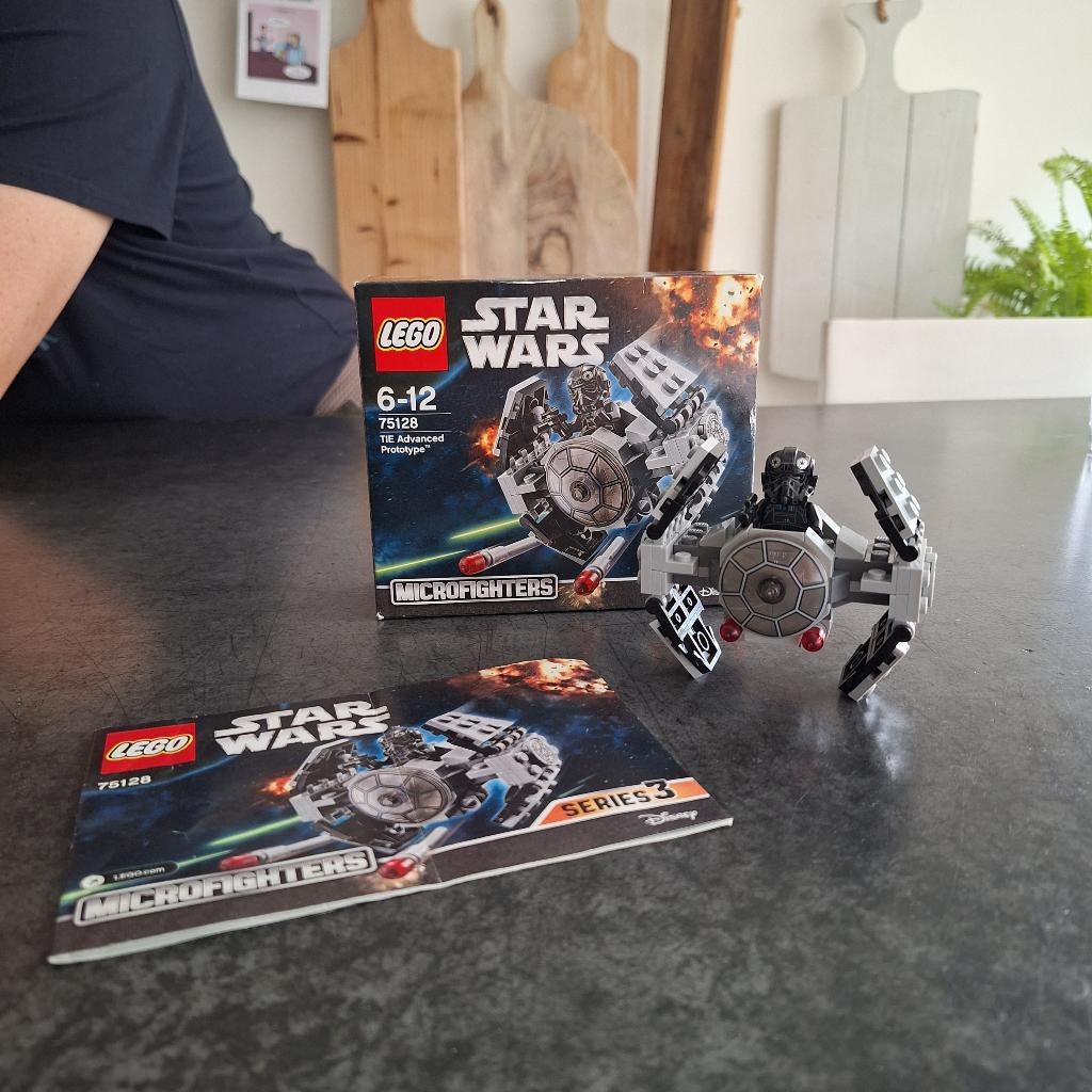 Lego Star wars 75128 TIE advanced prototype, Ophalen, Star Wars, Lego, Zo goed als nieuw