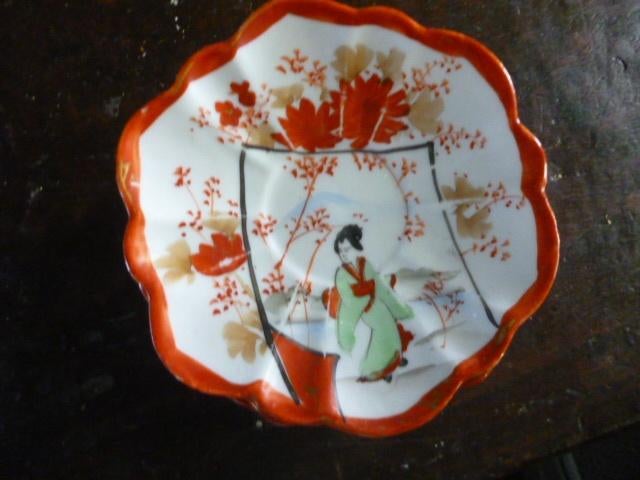 Japan Japanse 9 handbeschilderde bordjes /schoteltjes, Antiek en Kunst, Antiek | Porselein, Ophalen of Verzenden