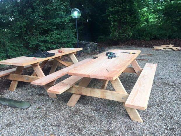 eettafels douglas, Ophalen, 50 tot 100 cm, Rechthoekig, Overige houtsoorten