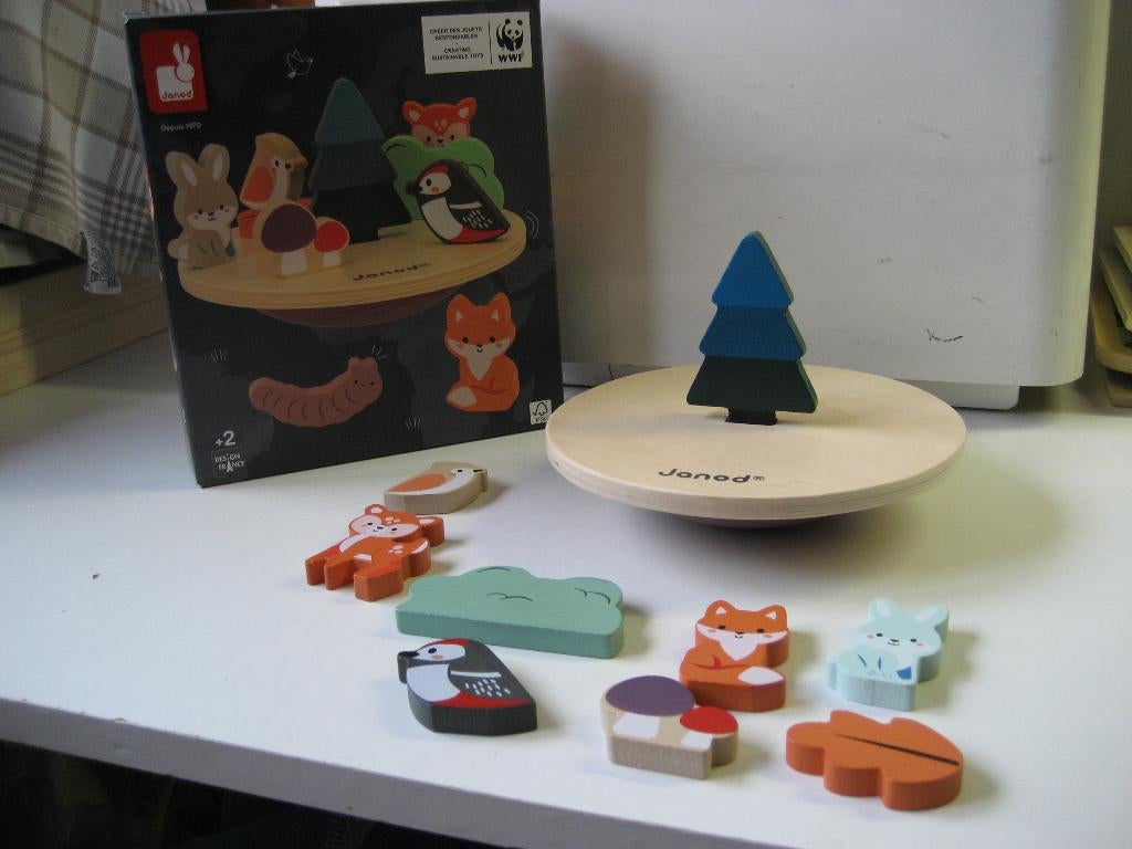 janod houten balans spel bosdieren nieuw in doos, Ophalen of Verzenden, Nieuw