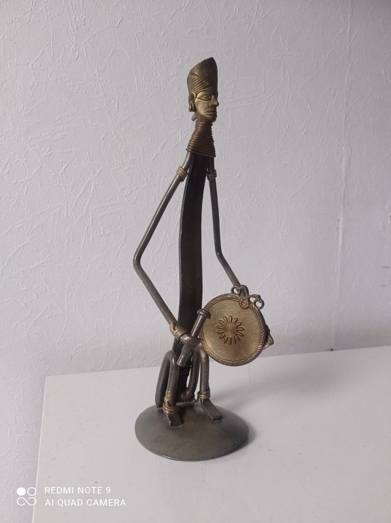 Vintage Afrikaans muzikant beeld 32 cm
Materiaal, Ophalen of Verzenden