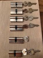 6 cilindersloten met sleutels, Ophalen of Verzenden, Nieuw, Overige materialen, Slot