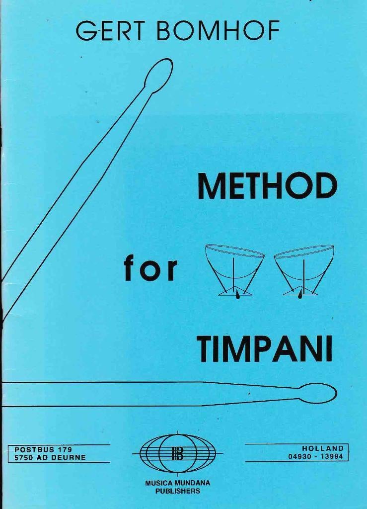 Method for Timpani Gert Bomhof ( 3673 ), Verzenden, Klassiek, Drums of Percussie, Zo goed als nieuw
