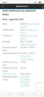 Winterbanden Dacia Logan - 185/65 R15, Auto-onderdelen, Banden en Velgen, Ophalen, Gebruikt, 15 inch, Banden en Velgen