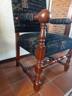 Antieke fauteuil set, Twee, Zwart, Nieuw, Stof