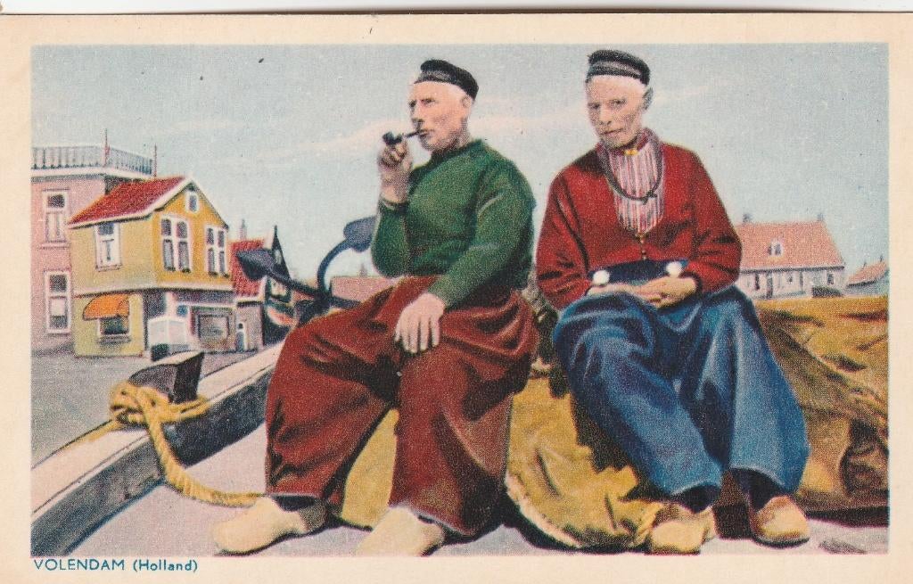 volendam- 2 vissers, Ophalen of Verzenden, 1920 tot 1940, Noord-Holland