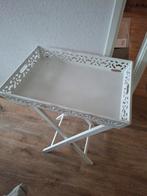 Bijzettafel, Huis en Inrichting, Tafels | Bijzettafels, Minder dan 55 cm, Gebruikt, Vierkant, Ophalen