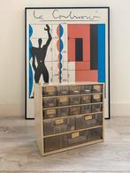 Vintage metalen ladenkastje (retro jaren 70 80), Ophalen of Verzenden, Zo goed als nieuw, Minder dan 150 cm, Minder dan 100 cm