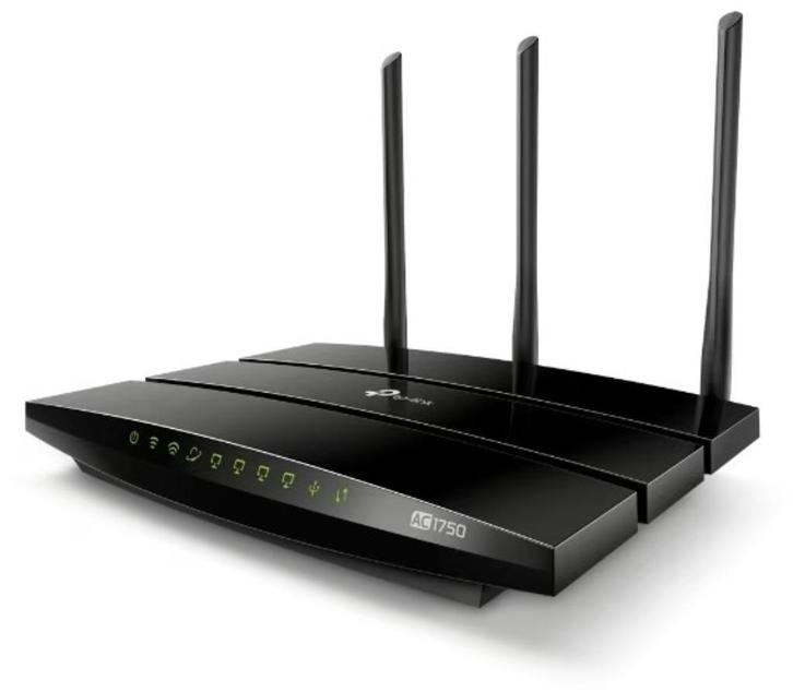 TP-Link AC1750 Draadloze dual-band gigabit router Archer C7, Computers en Software, Routers en Modems, Refurbished, Router met modem