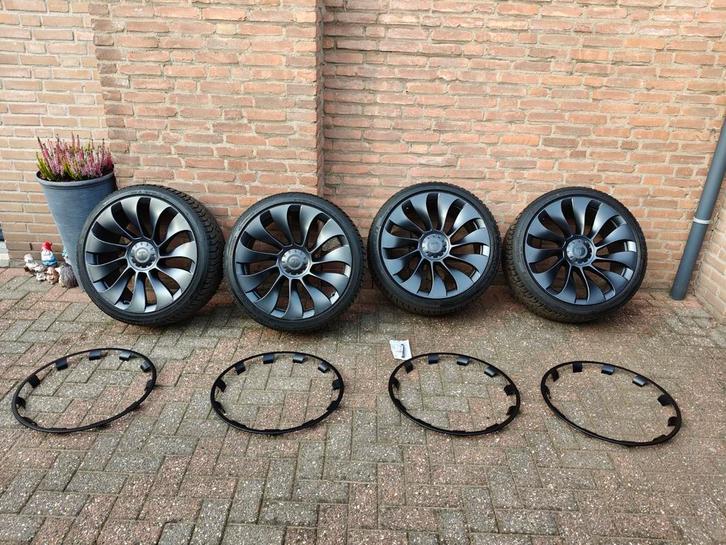 Tesla model Y 21 inch uberturbine velgen en winterbanden, Auto-onderdelen, Banden en Velgen, Banden en Velgen, Winterbanden, 21 inch
