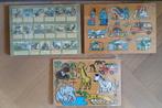 3 oude houten vintage puzzels Jumbo, wwf., Ophalen of Verzenden, Gebruikt