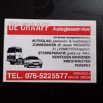 Oude sticker.  DE GRAAFF Autoglasservice. BREDA., Ophalen of Verzenden, Zo goed als nieuw