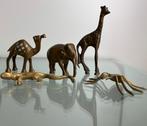 5 x vintage messing dieren collectie beeldjes dierentuin, Ophalen of Verzenden, Nieuw, Dier