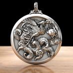 Phoenix Dance in the Nine Heavens hanger - 999 zilver, Beyondthepaintingstudio@gmail.com, Nieuw, Kruis of Symbool, Zilver
