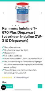 Remmers Induline Diep Zwart T-670 Beits, Zwart, Nieuw, Beits, Ophalen of Verzenden